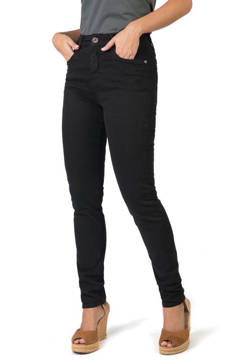 calça de brim feminina preta