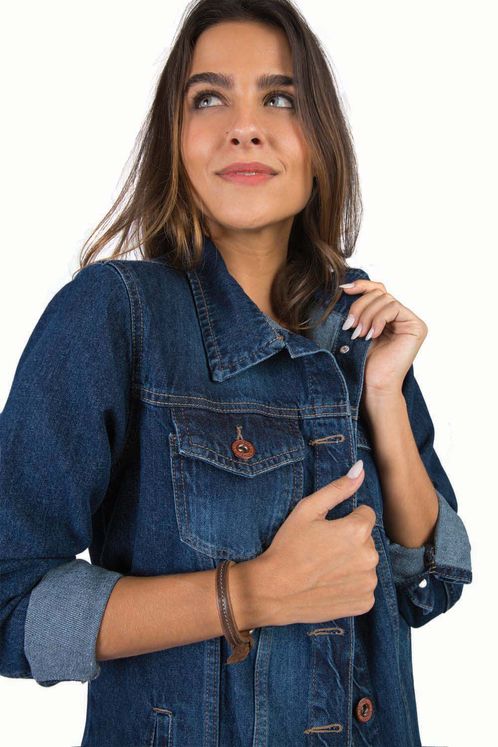 jaqueta jeans feminina taco