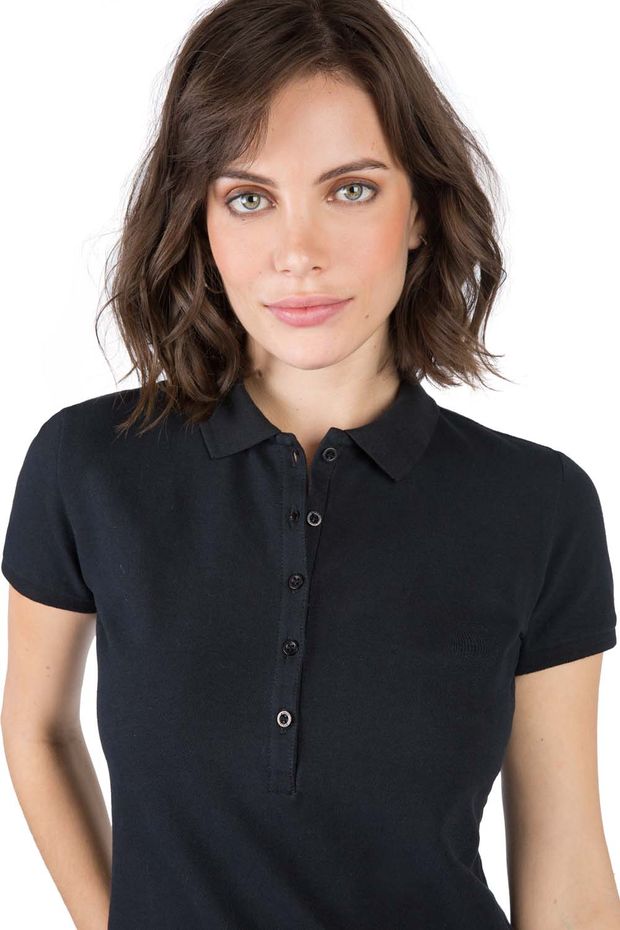 camisa polo basica feminina