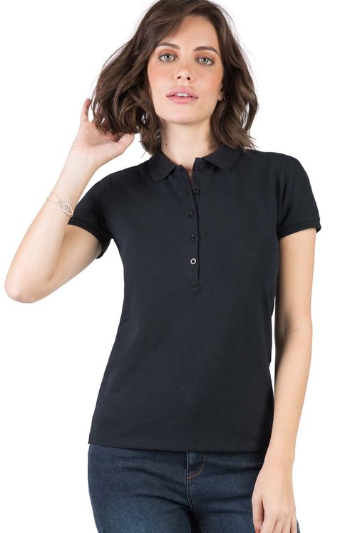 camisa polo basica feminina