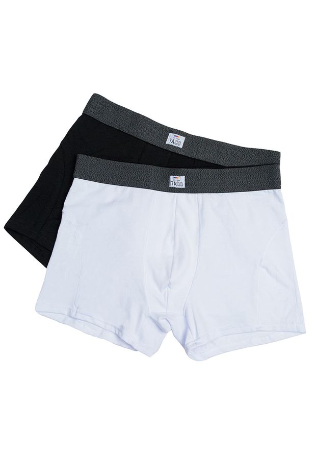 Kit De Cueca Boxer Preto/Branco PRETO/BRANCO/P