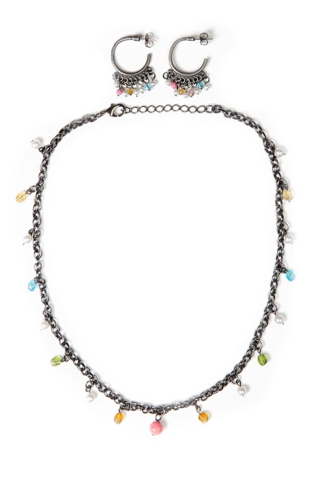 Conjunto De Colar e Brincos Prata PRATA/UN