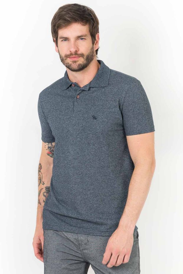Polo Básica Piquet Azul Marinho AZUL MARINHO/P