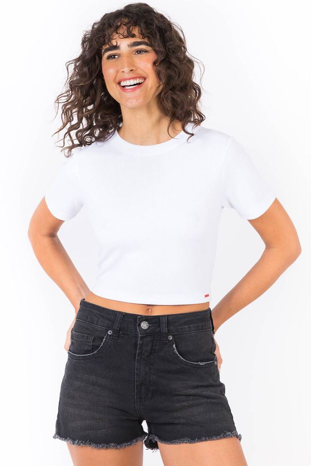 Blusa Cropped Branca BRANCA/P