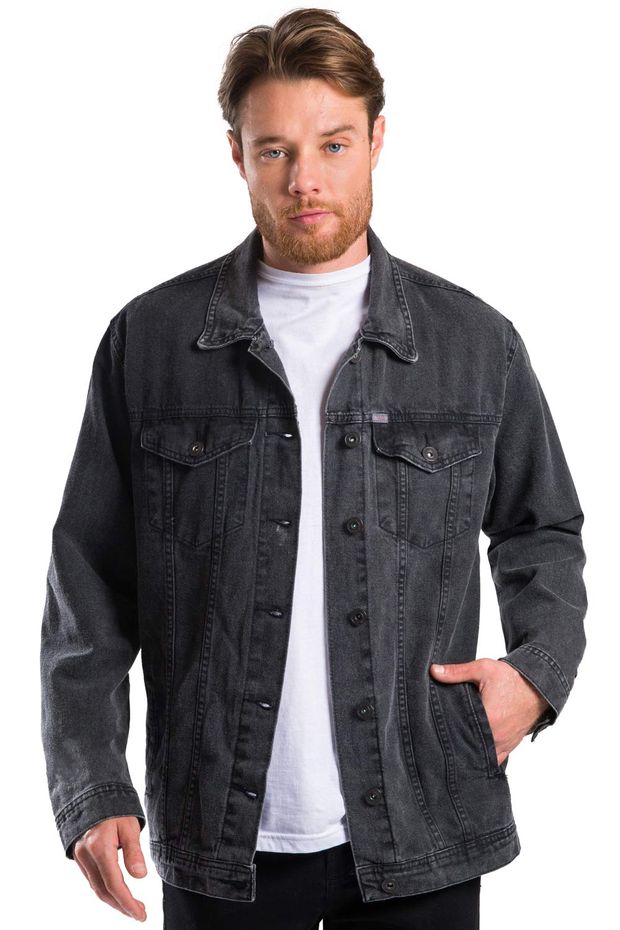 Jaqueta Jeans Preto PRETO/GG