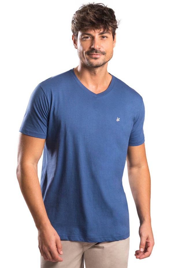 T-Shirt Básica Premium Pima Touch Azul AZUL/P