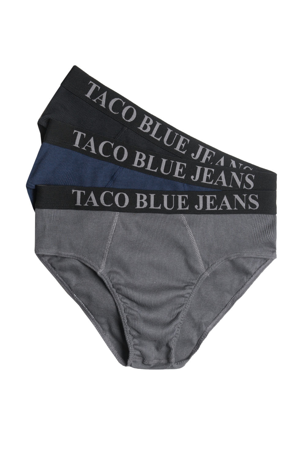 Kit De Cueca Slip Graf/Az Mar/Pto