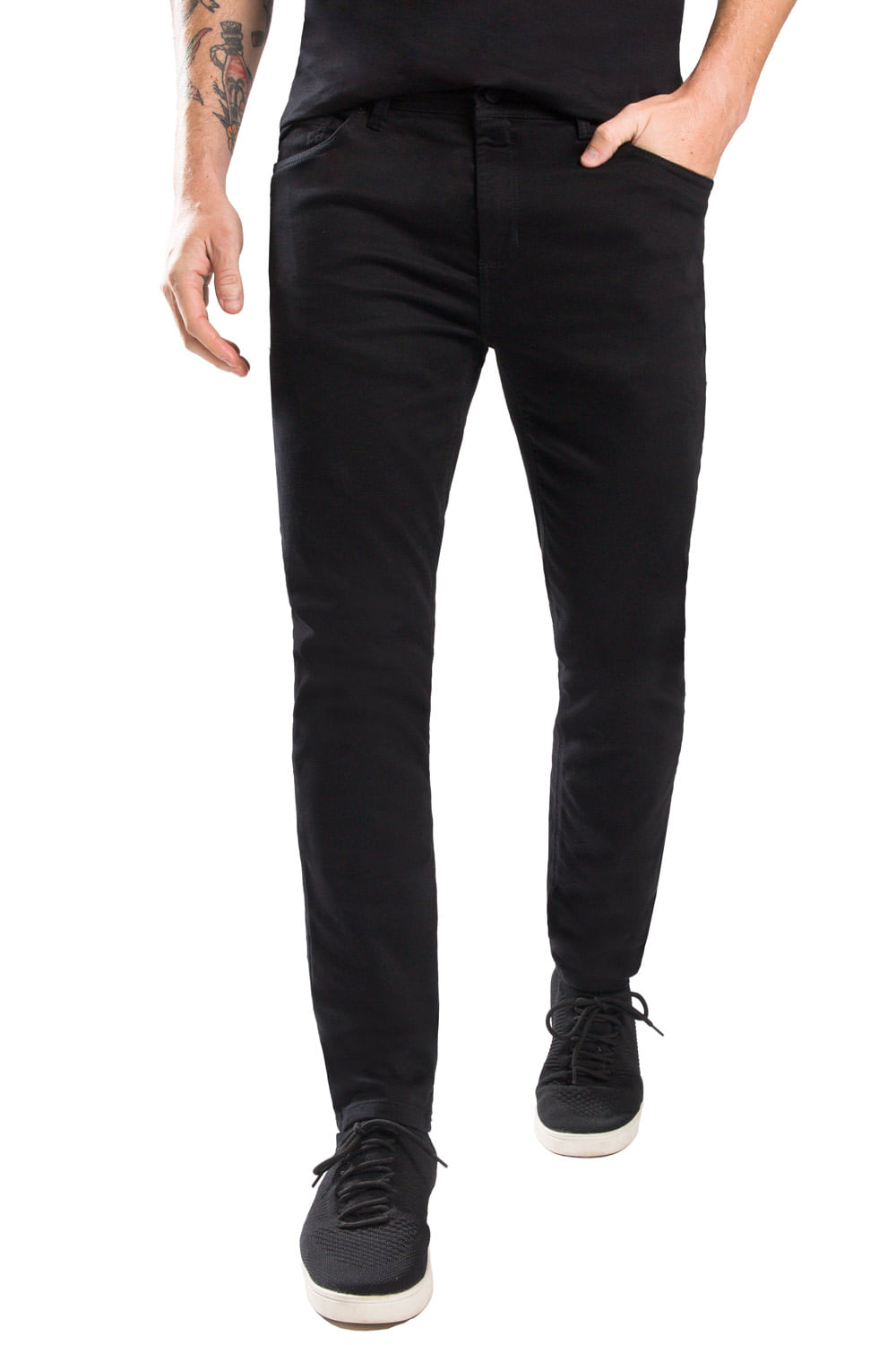 Calça Color Premium Flex Skinny Preto