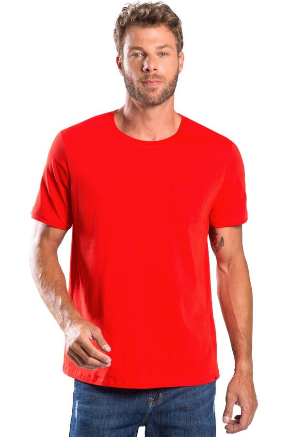 T-Shirt Básica Premium Pima Com Bolso Vermelha VERMELHA/G