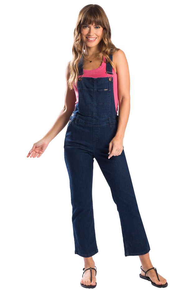 Jardineira Jeans Cropped Stone STONE/36