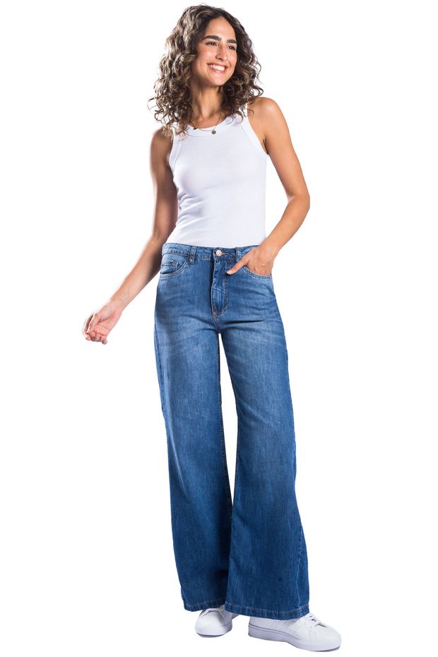 Calça Jeans Wide Leg Destroyer destroyer/38