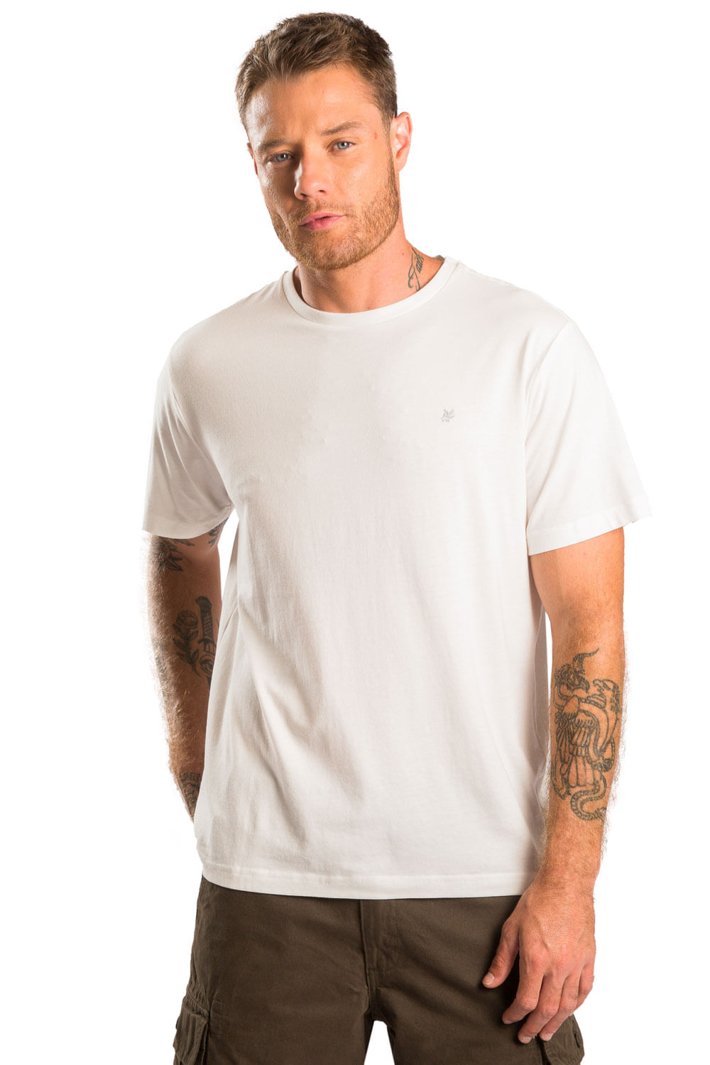 T-Shirt Básica Premium Modal Spandex Off White