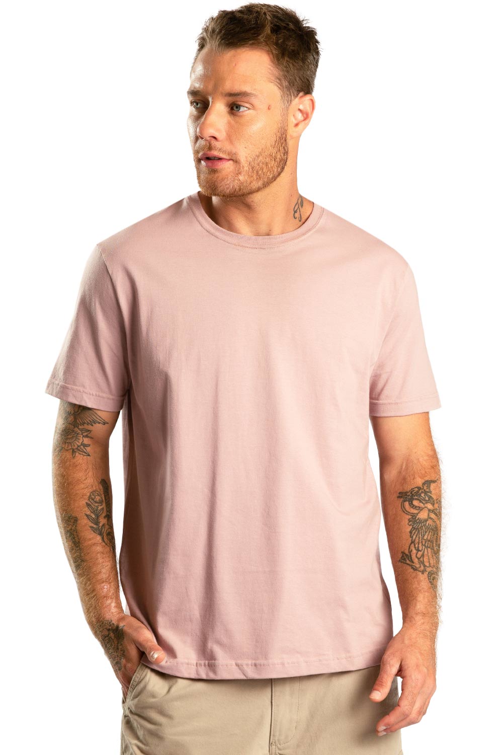 T-Shirt Básica Comfort Rosa Clara