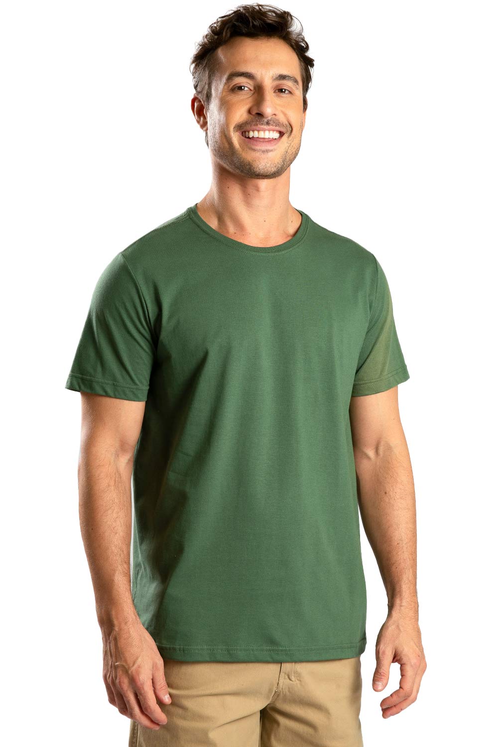T-Shirt Básica Color New Fit Verde Escuro