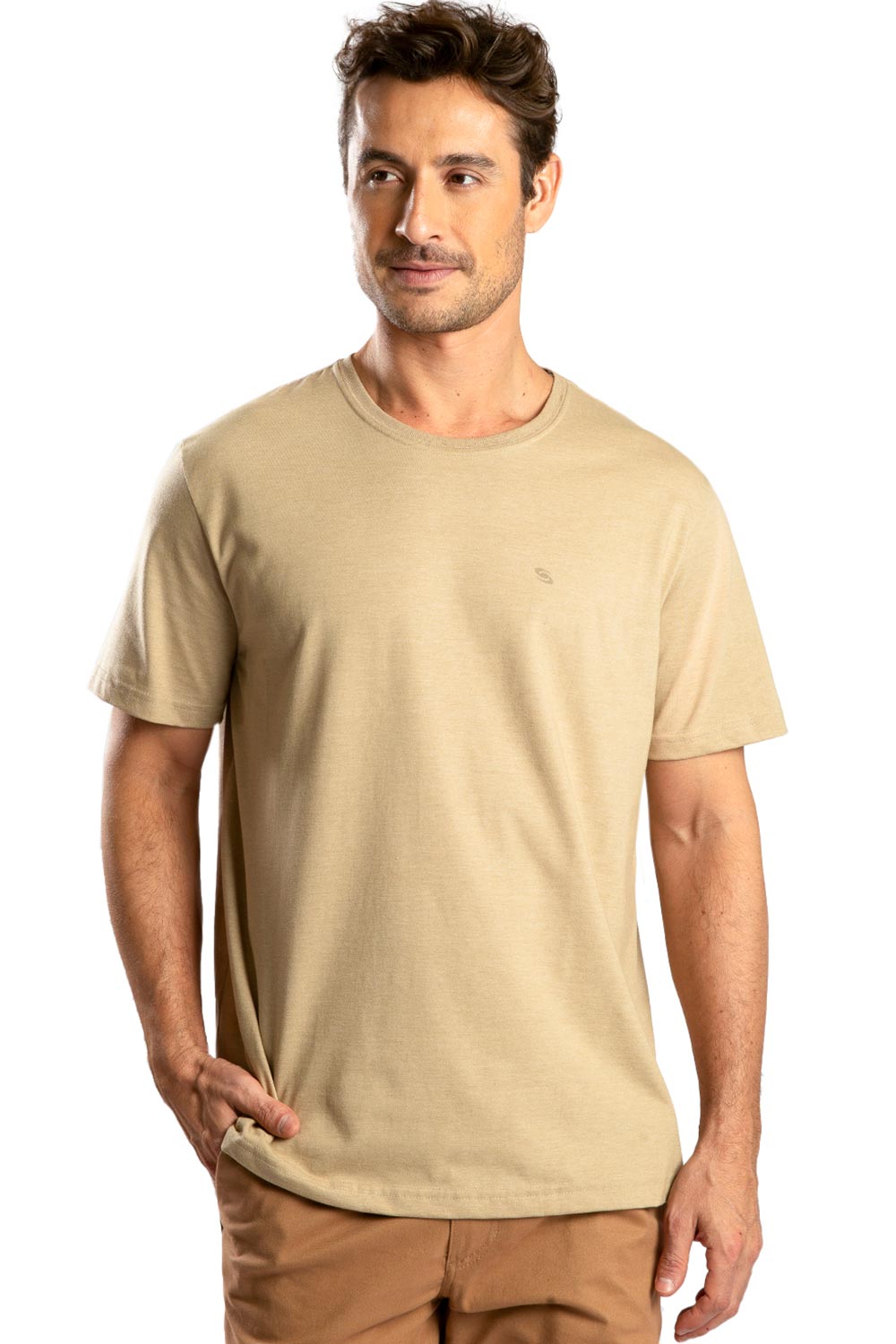 T-Shirt Básica Comfort Fit Khaki