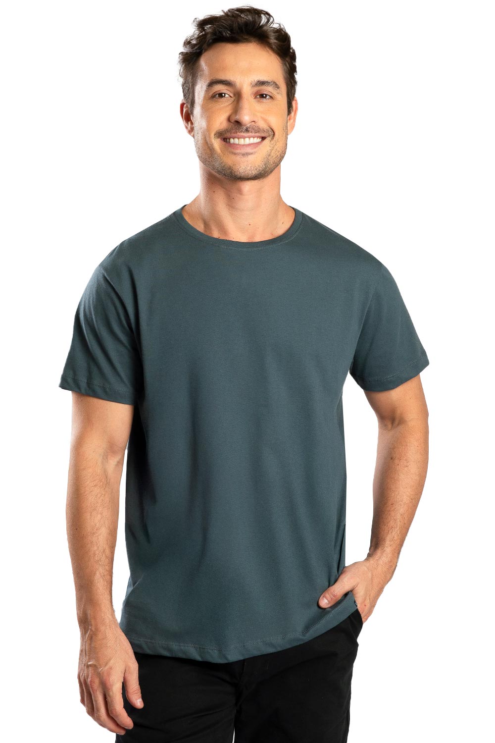 T-Shirt Básica Fit Chumbo