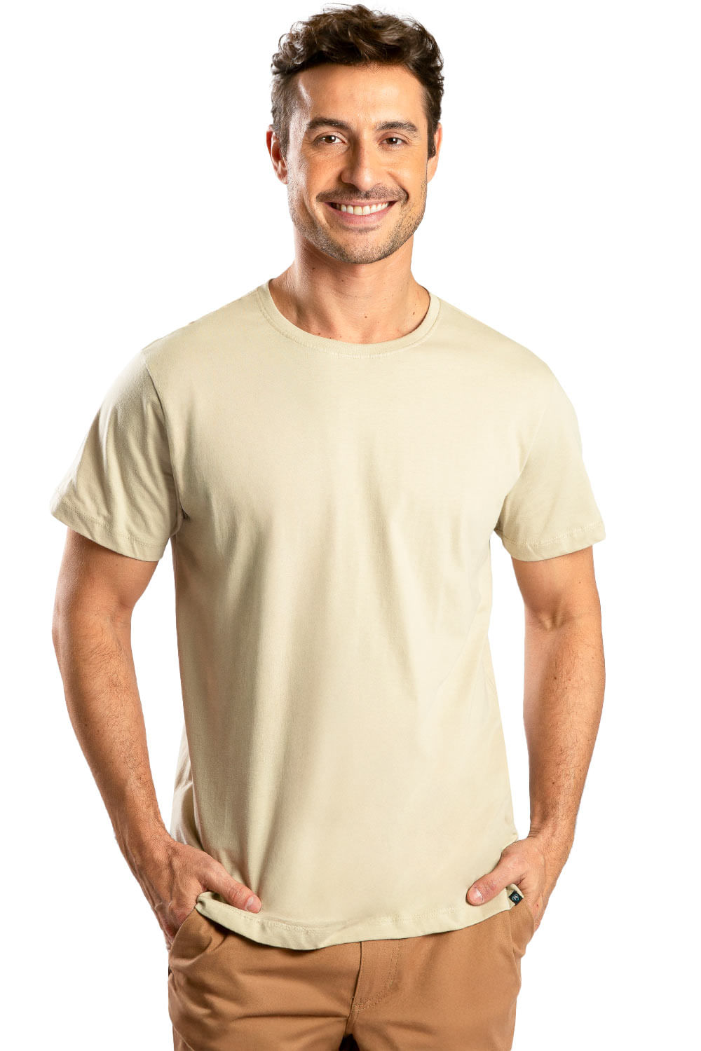 T-Shirt Básica Fit Khaki