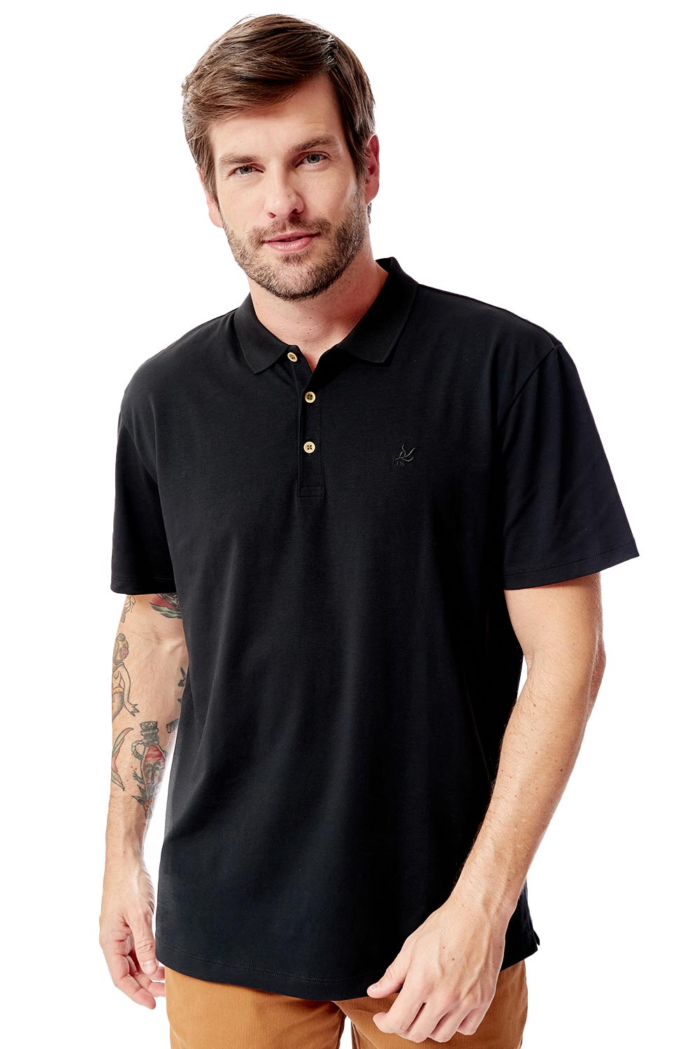 Polo Especial Pima Spandex Preta