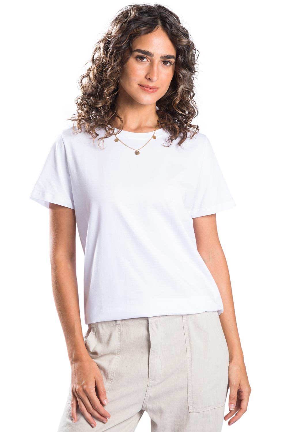 Blusa Básica Premium Algodão Egípcio Branca