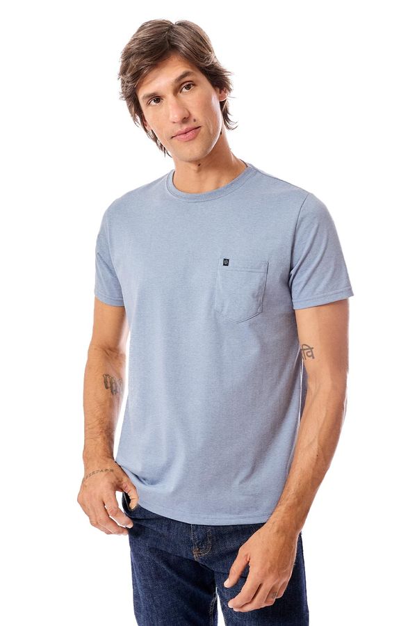 T-Shirt Básica Comfort Com Bolso Azul Jeans AZUL JEANS/G