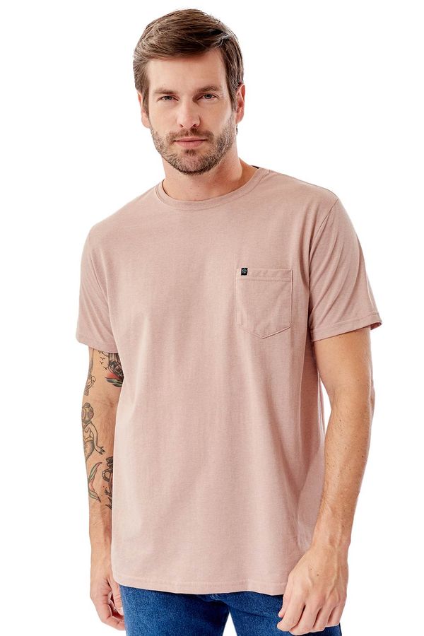 T-Shirt Básica Comfort Com Bolso Rosa Claro ROSA CLARO/GG