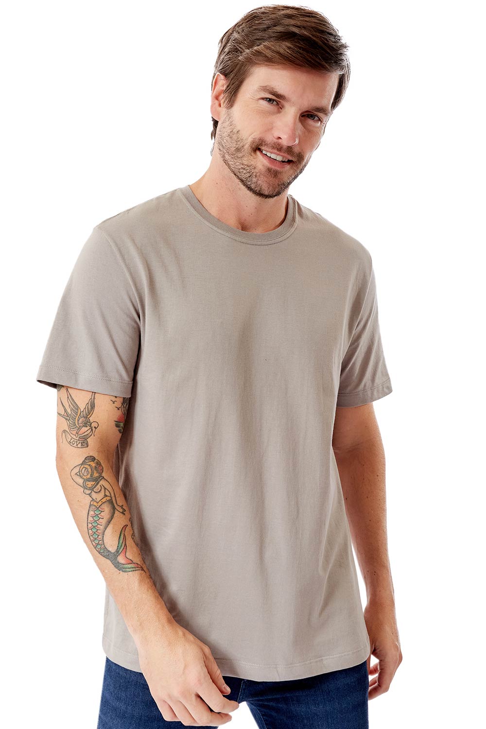 T-Shirt Básica Comfort Cinza