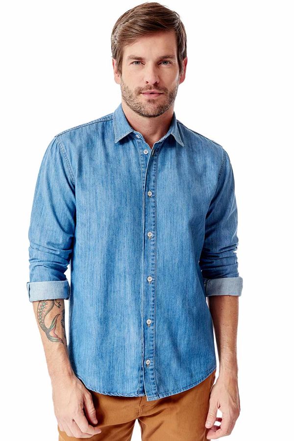 Camisa Jeans Azul AZUL/M