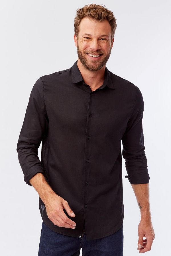 Camisa Lisa Preto PRETO/M