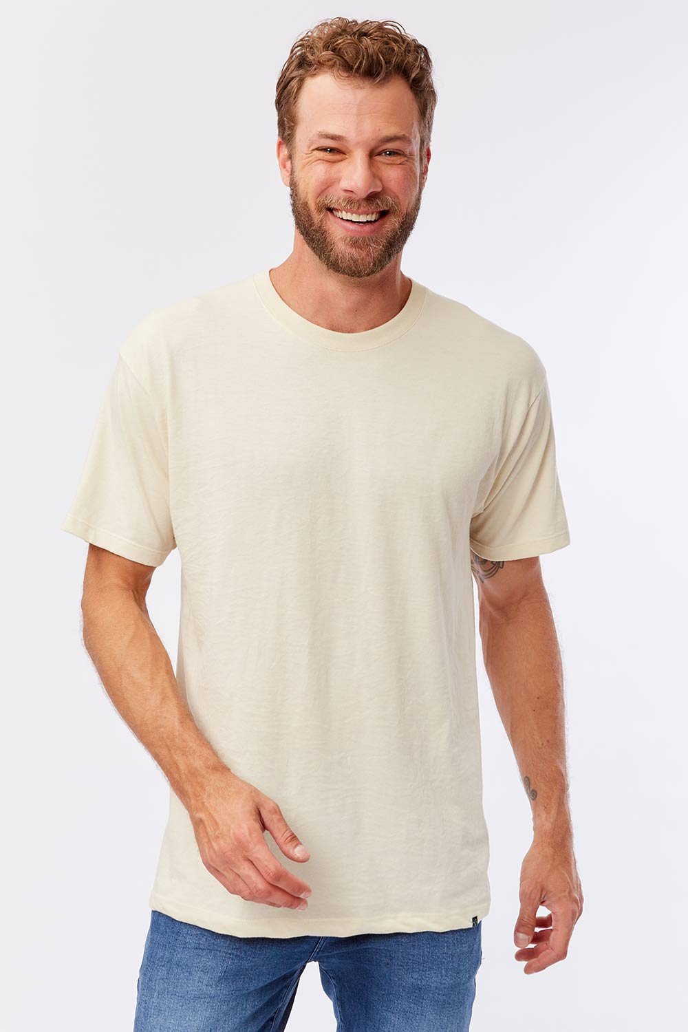 T-Shirt Básica Premium Sem Costura Oversized Off White