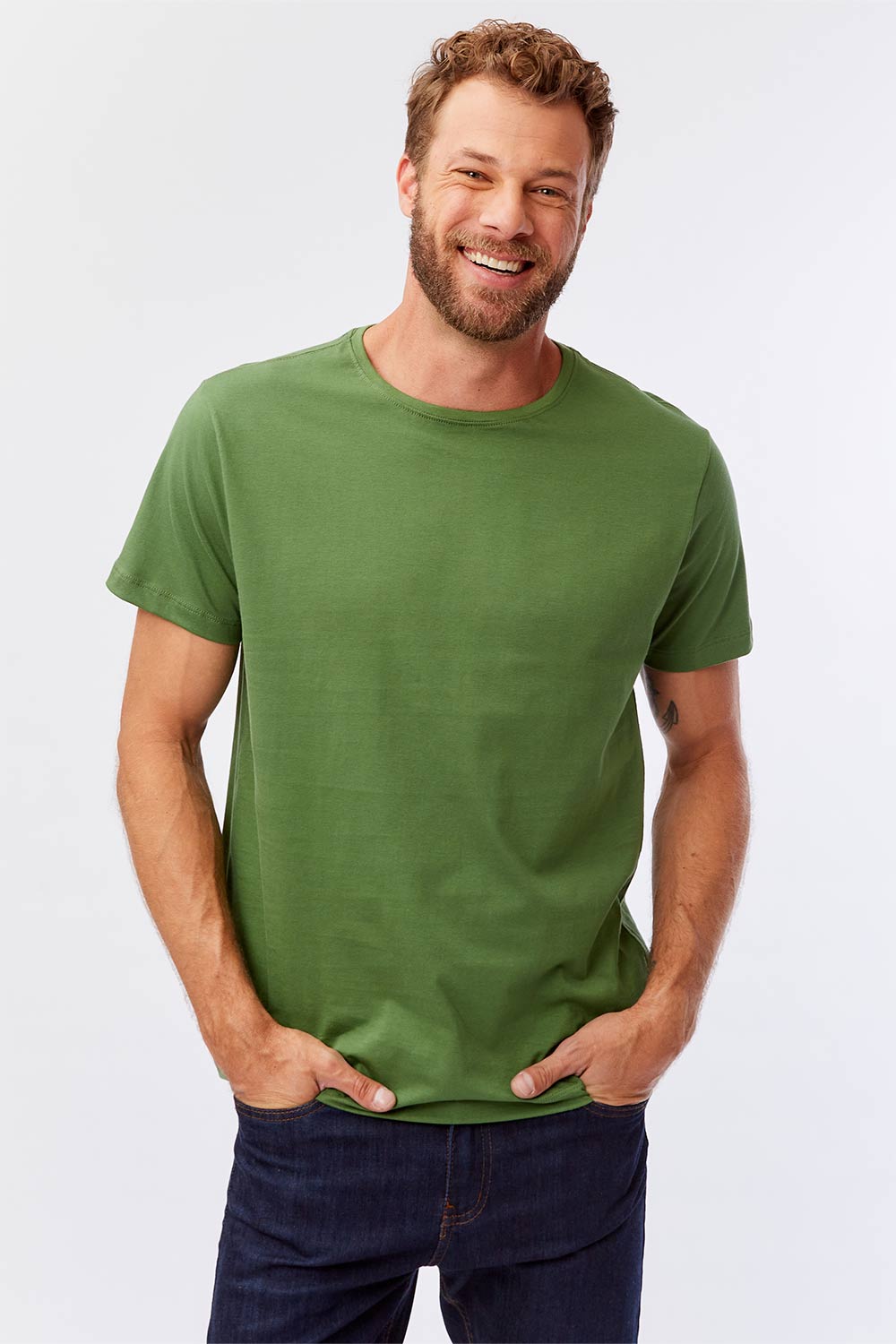 T-Shirt Básica Color Fit Verde Claro