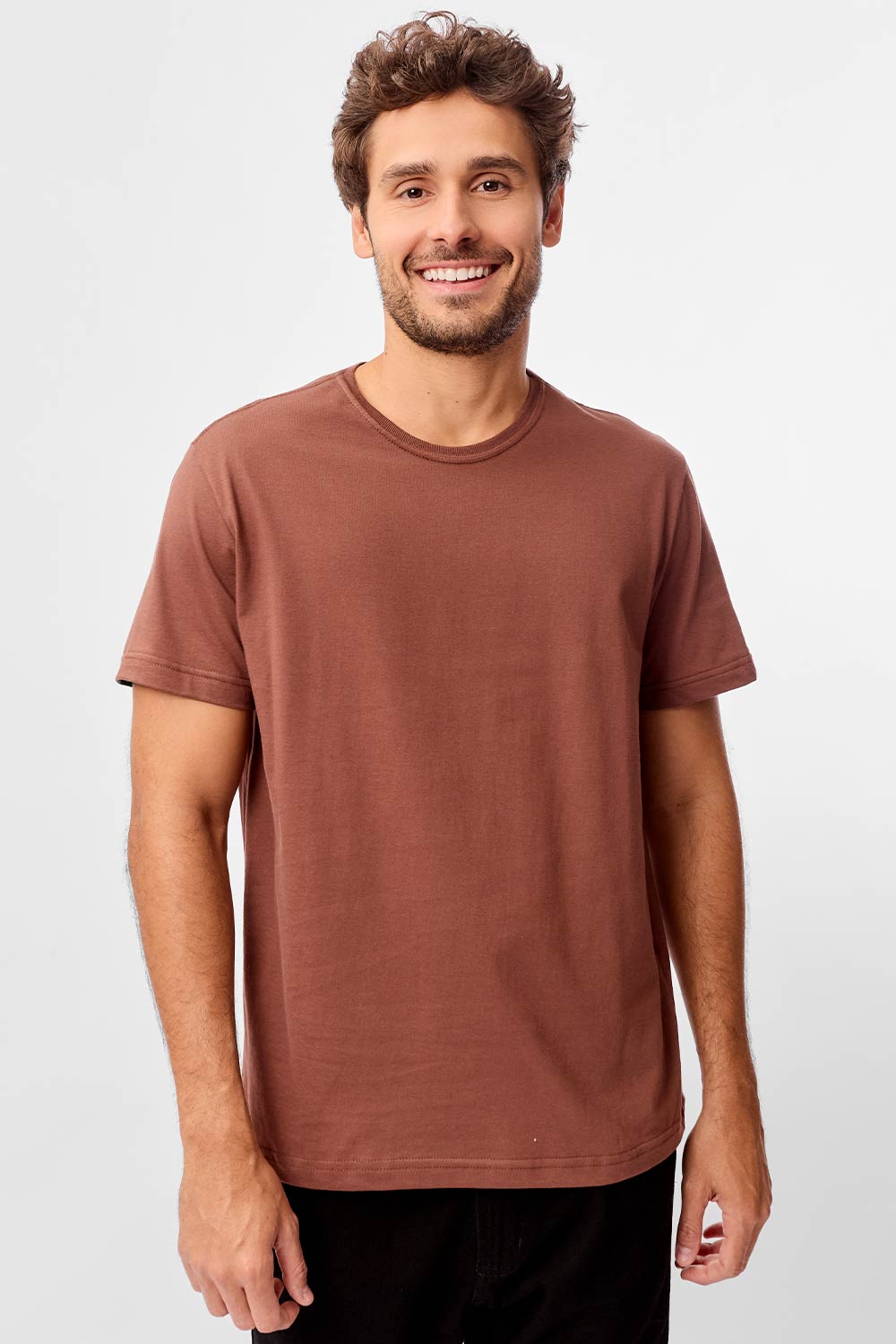 T-Shirt Básica Comfort Marrom