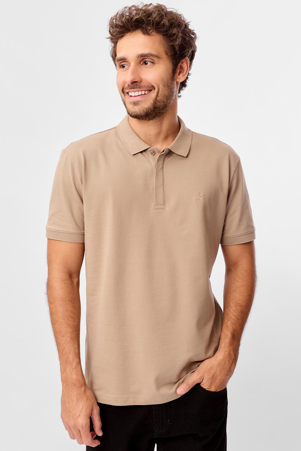 Polo Básica Piquet Premium Khaki