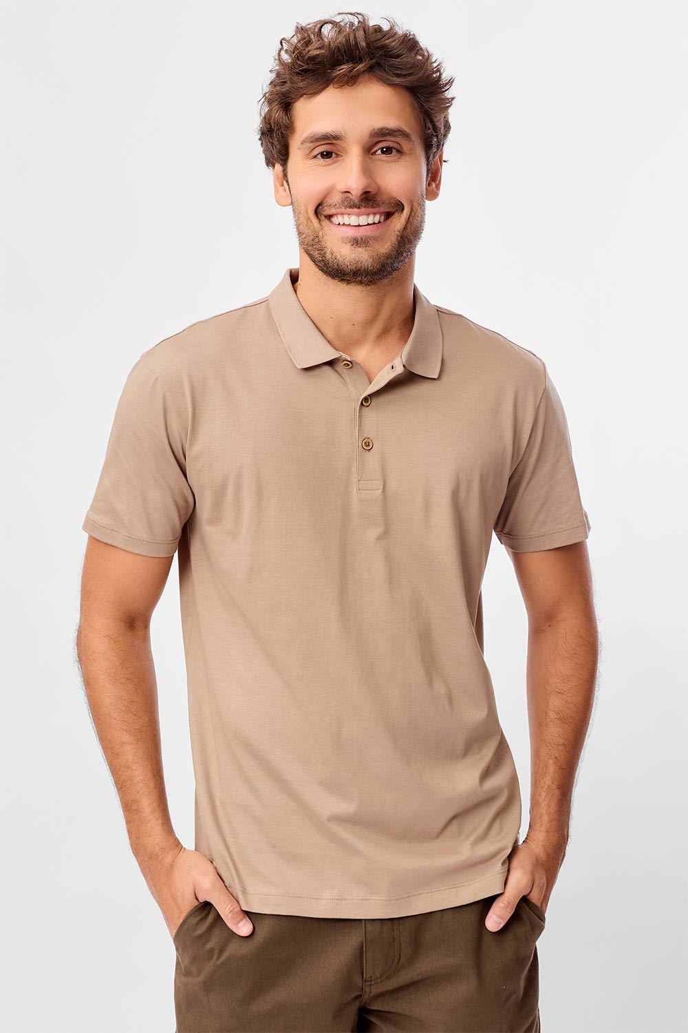 Polo Pima Khaki
