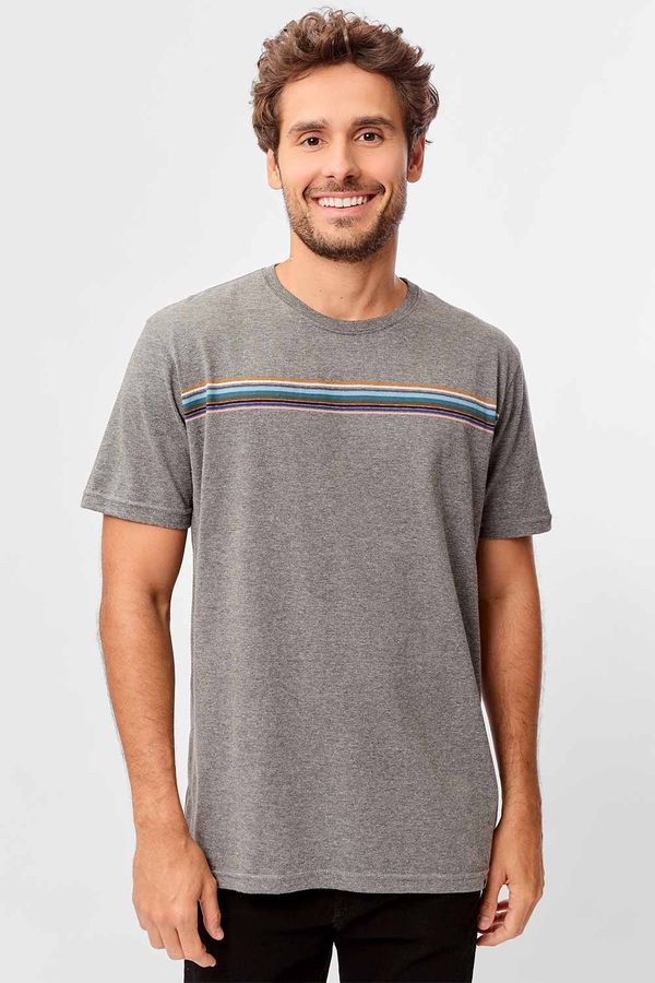 T-Shirt Listrada Mescla Fio Tinto Grafite GRAFITE/P