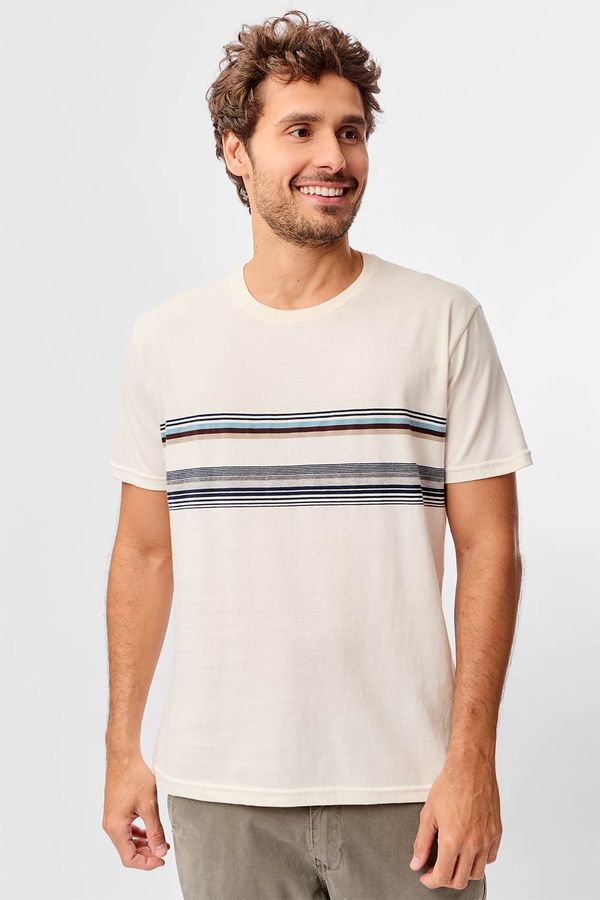 T-Shirt Listrada Color Fio Tinto Off White OFF WHITE/G