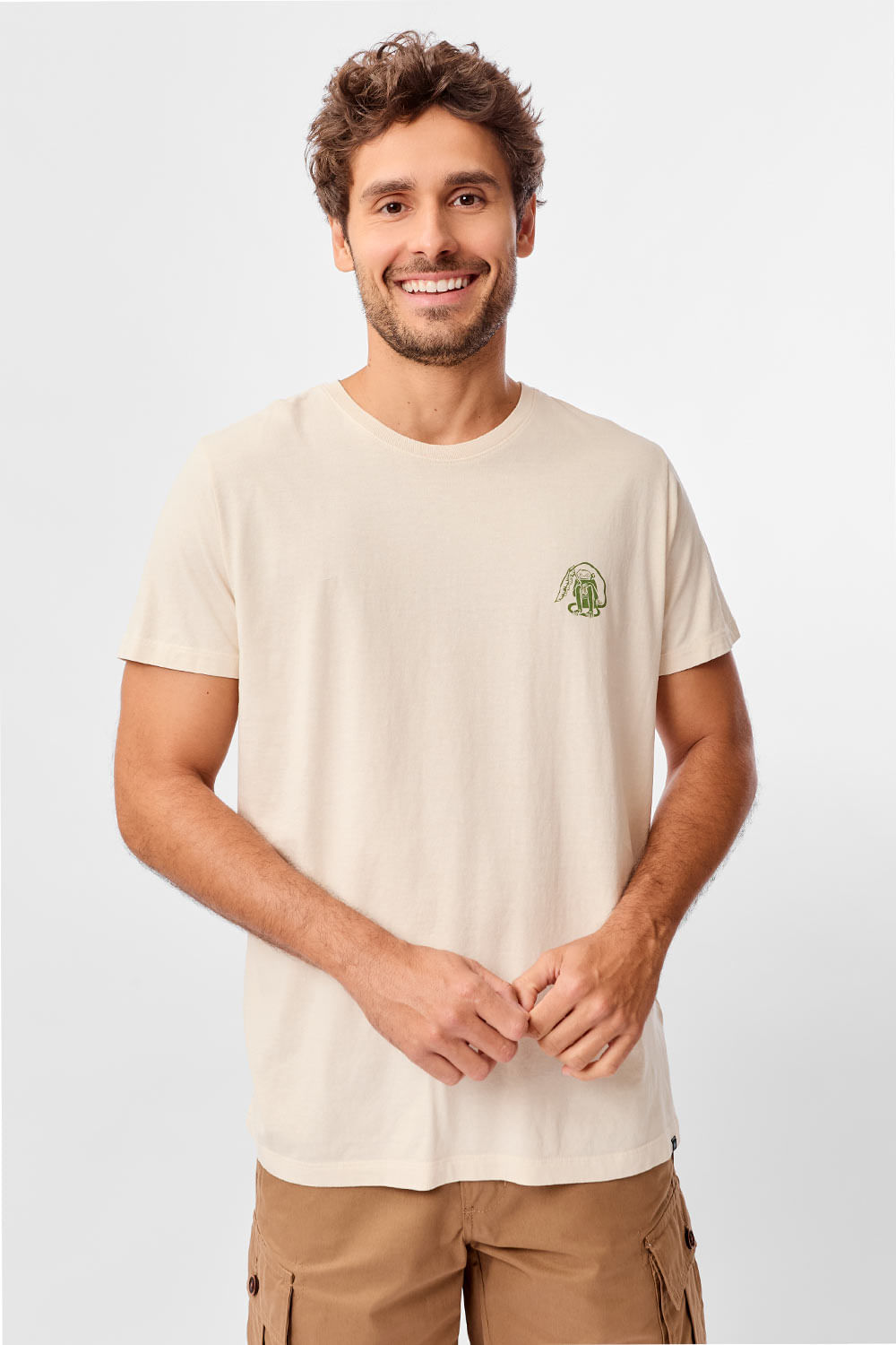 T-Shirt Estampada Stone Monkey Off White