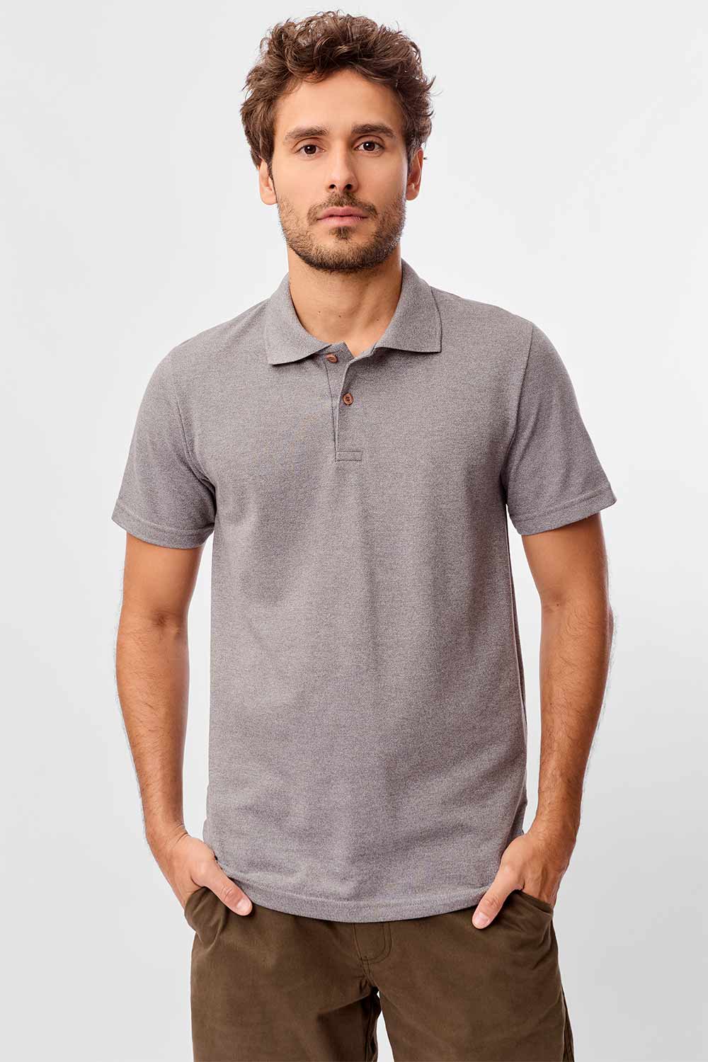Polo Piquet Molinê Cinza
