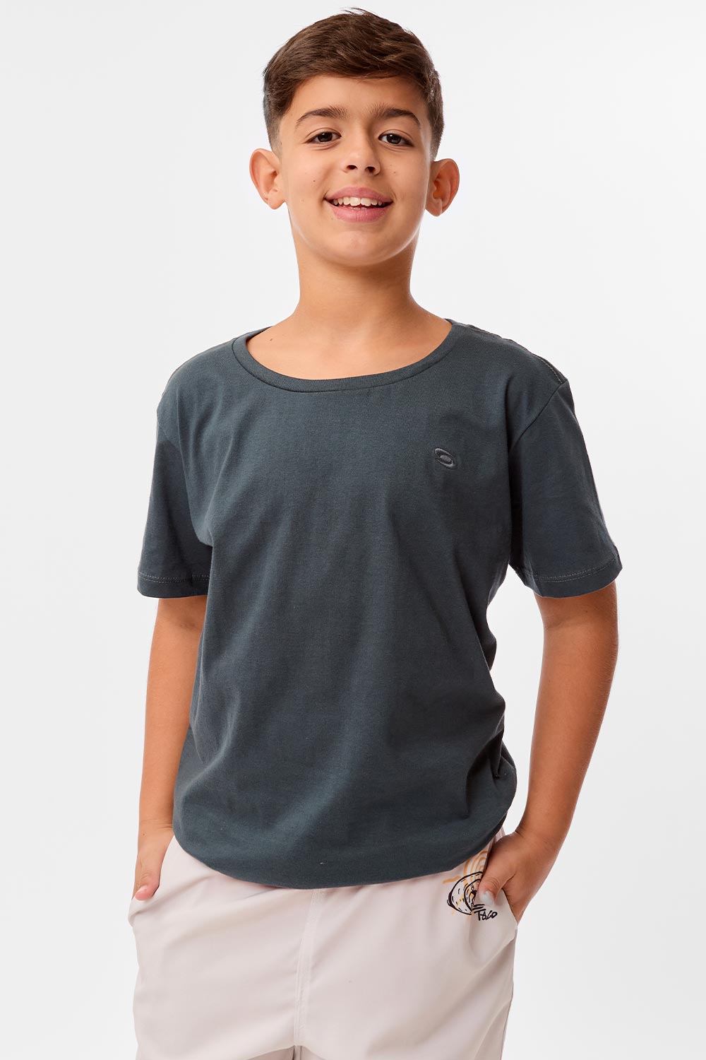 T-Shirt Infantil Básica Chumbo