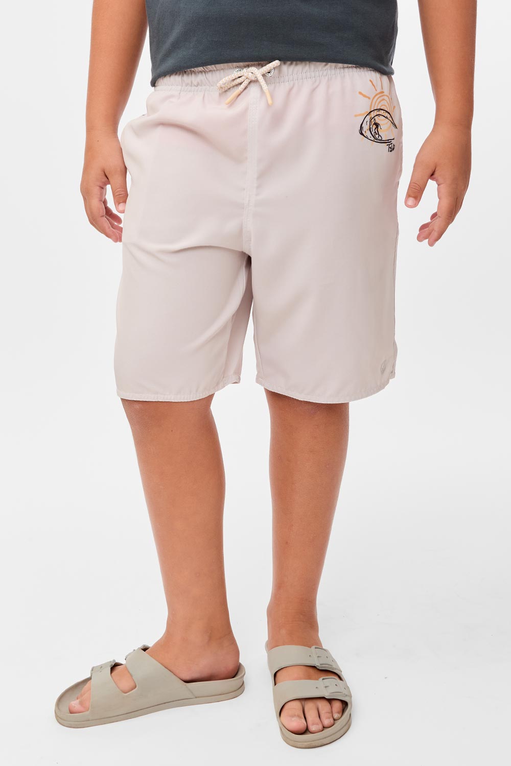 Short Infantil Estampado Ocean King Off Wh