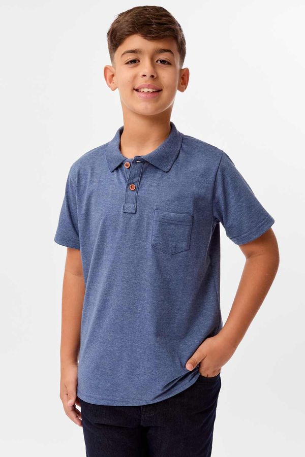 Polo Infantil Básica Azul Marinho AZUL MARINHO/10