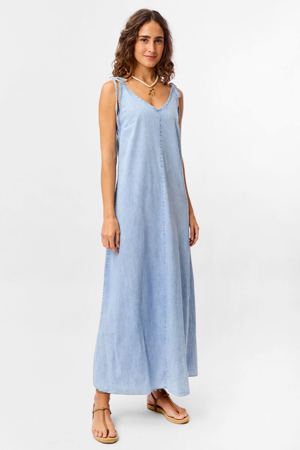 Vestido Jeans Longo Destroyer