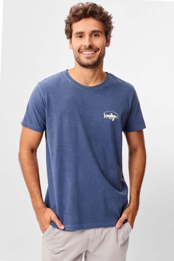 T-Shirt Estampada Stone Hook Azul AZUL/M