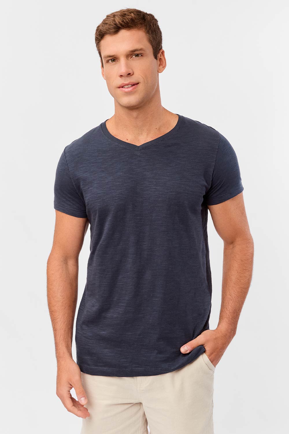 T-Shirt Gola v Básica Premium Chumbo