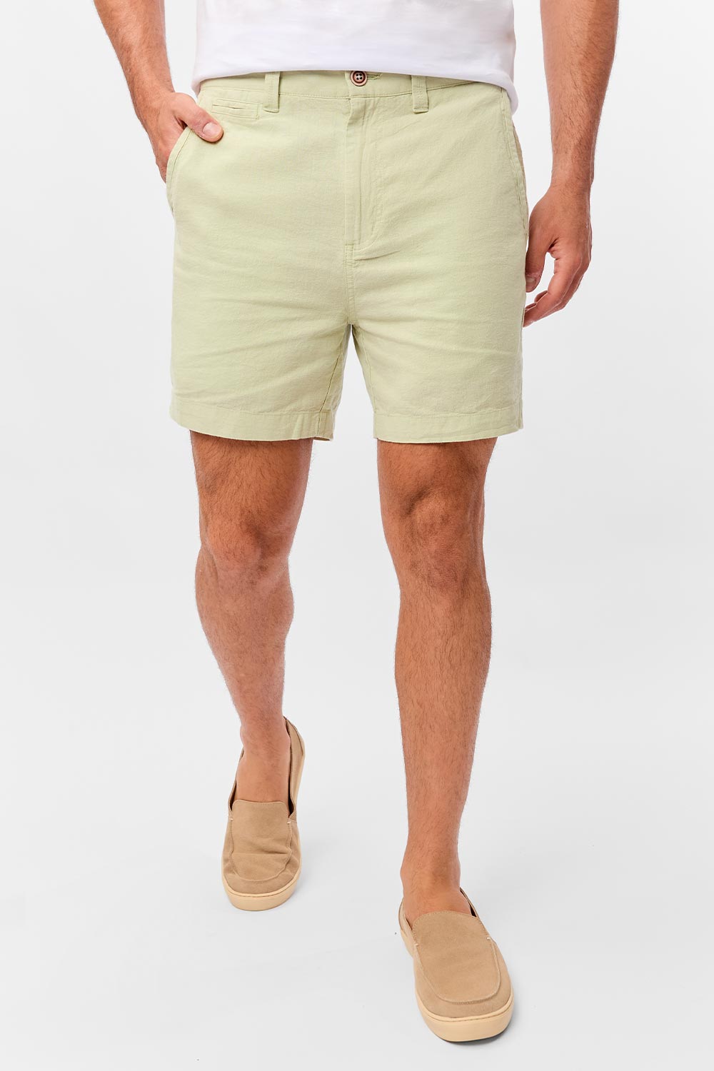 Bermuda Chino Linho Verde Claro