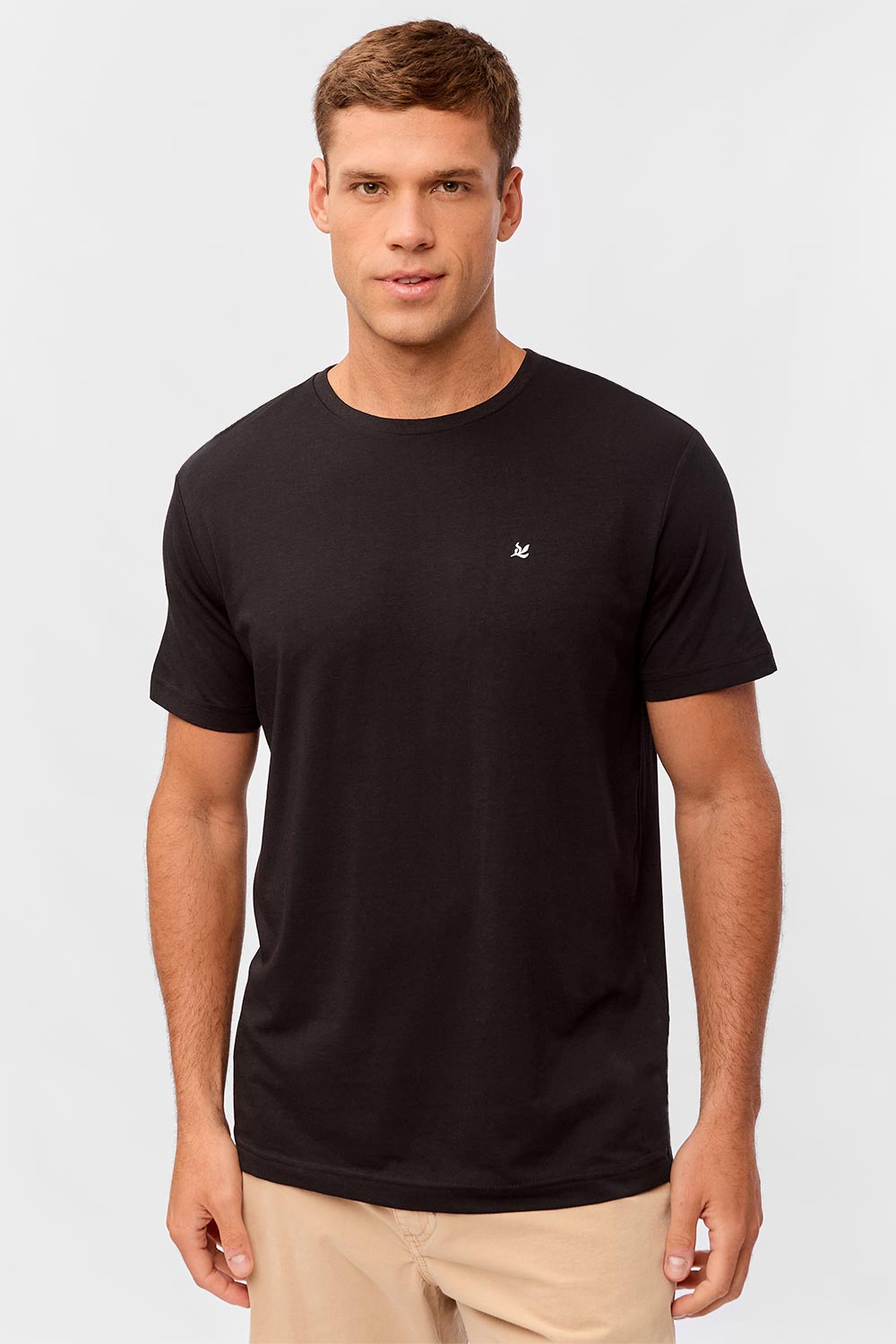 T-Shirt Básica Premium Modal Spandex Tech Preta