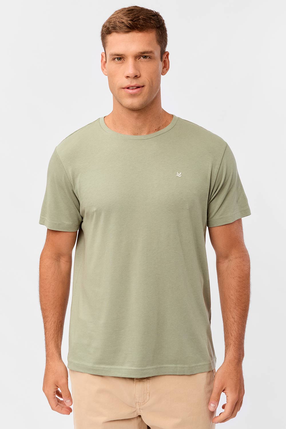 T-Shirt Básica Premium Modal Spandex Verde Militar
