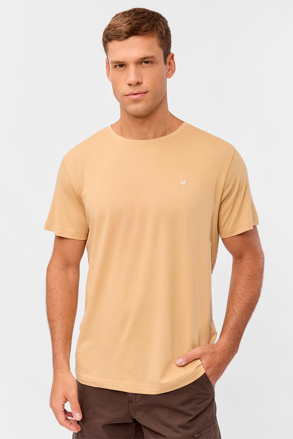 T-Shirt Básica Premium Modal Spandex Khaki