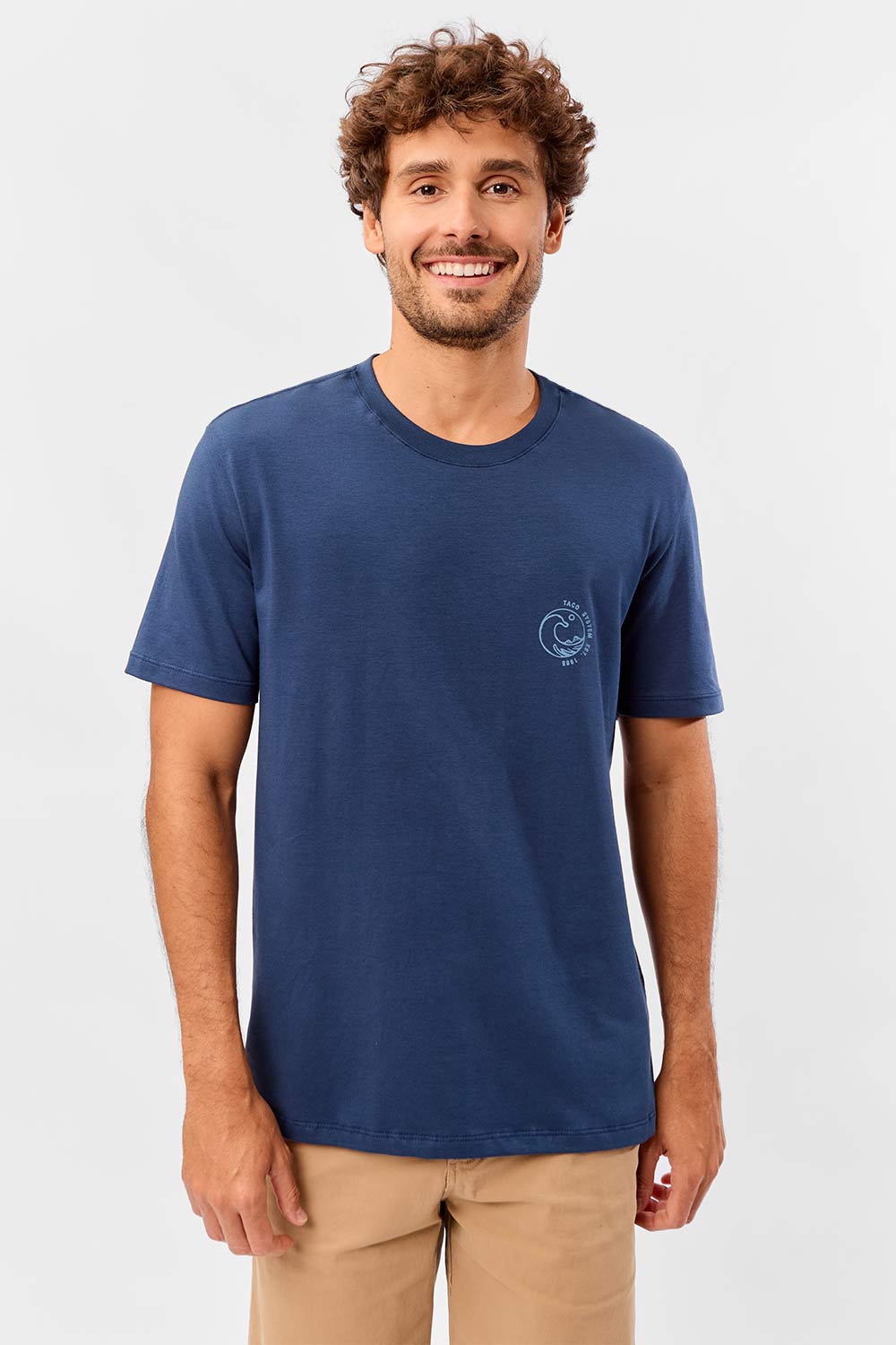 T-Shirt Estampada Pima Spandex Swell Azul Marinho