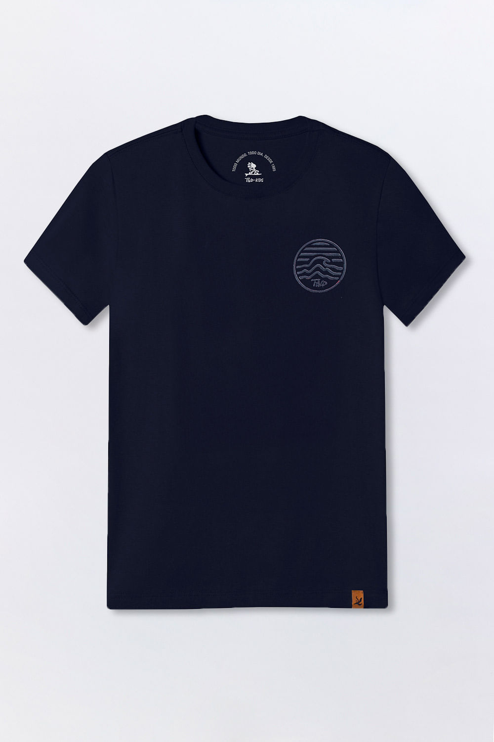 T-Shirt Infantil Estampada Waves Azul Marinho