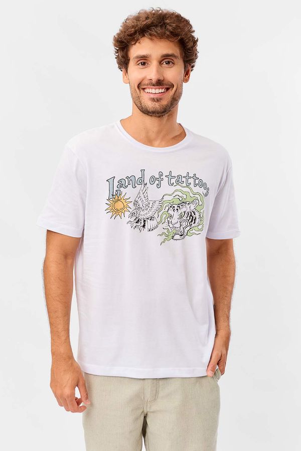 T-Shirt Estampada Tattoo Land Branca BRANCA/G